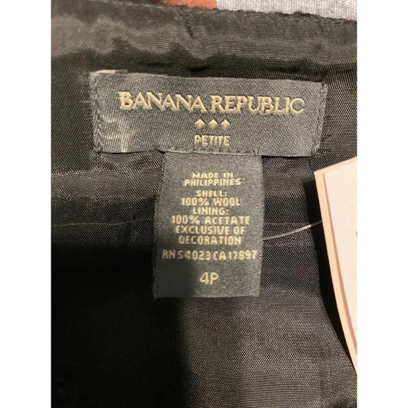 Banana Republic black tweed Pencil skirt - womens- size 4 petite- new with tags - Picture 7 of 7